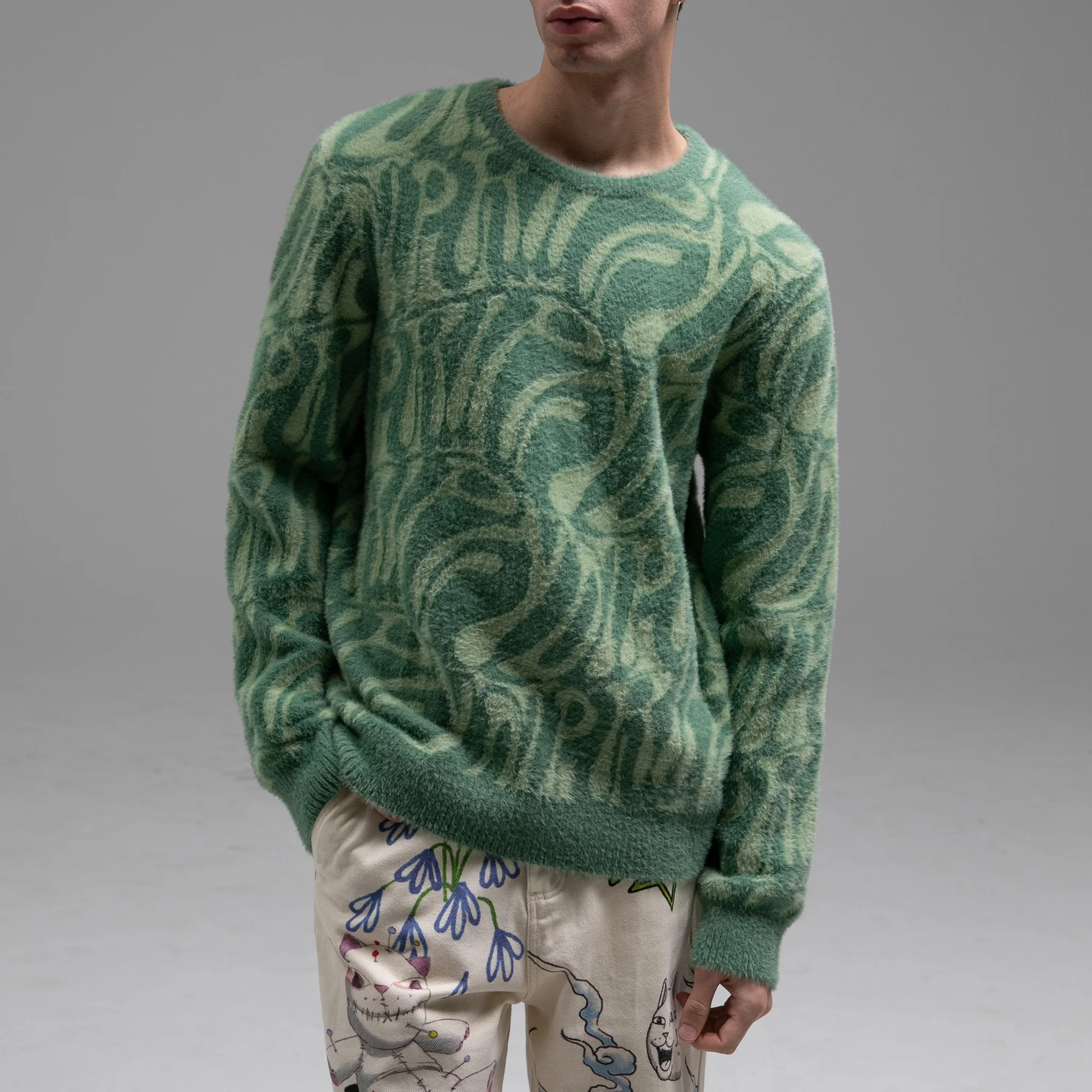 Wilshire Knit Mohair Sweater (Pine) - Image 2
