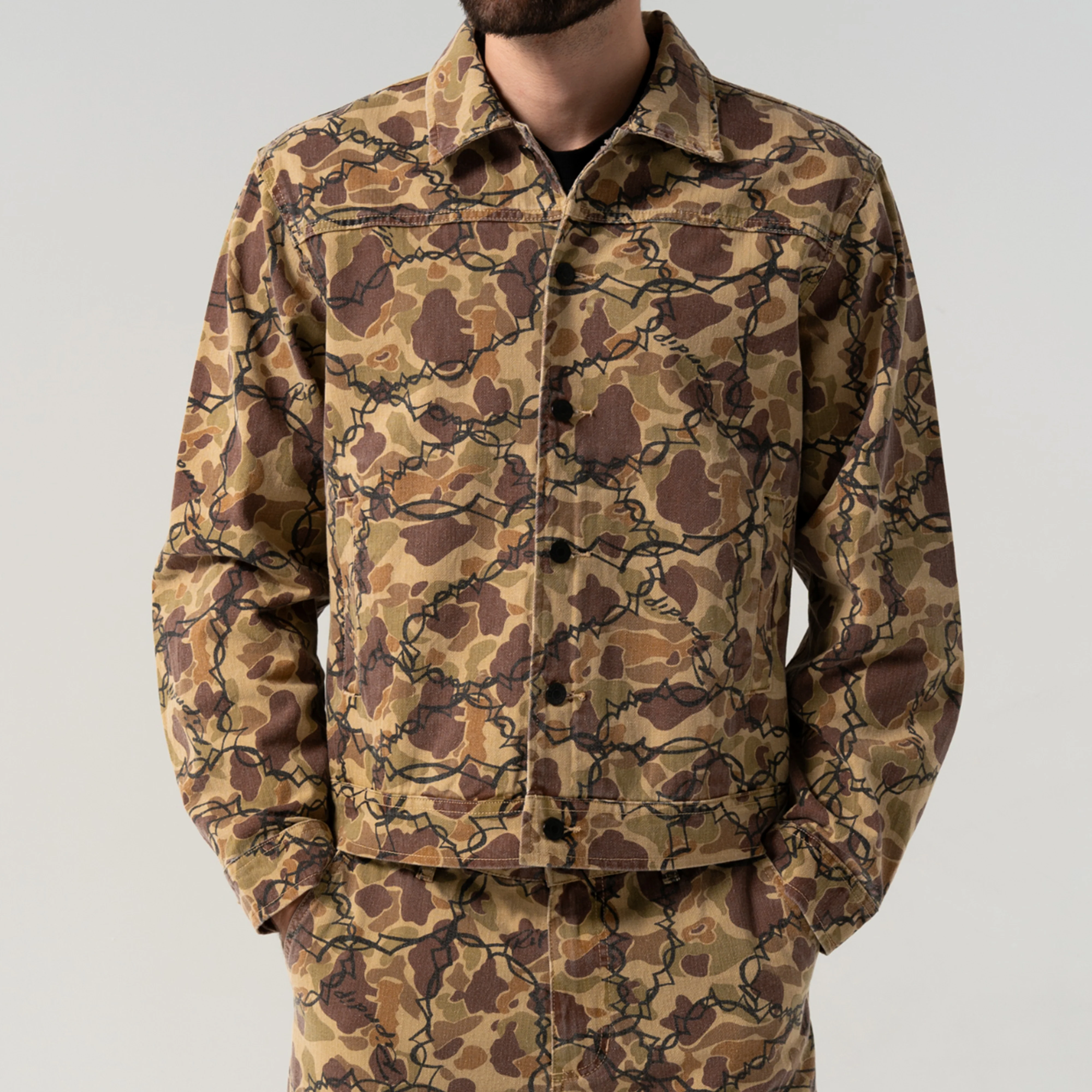 Wired Button Up Jacket (Tan Camo) - Image 4