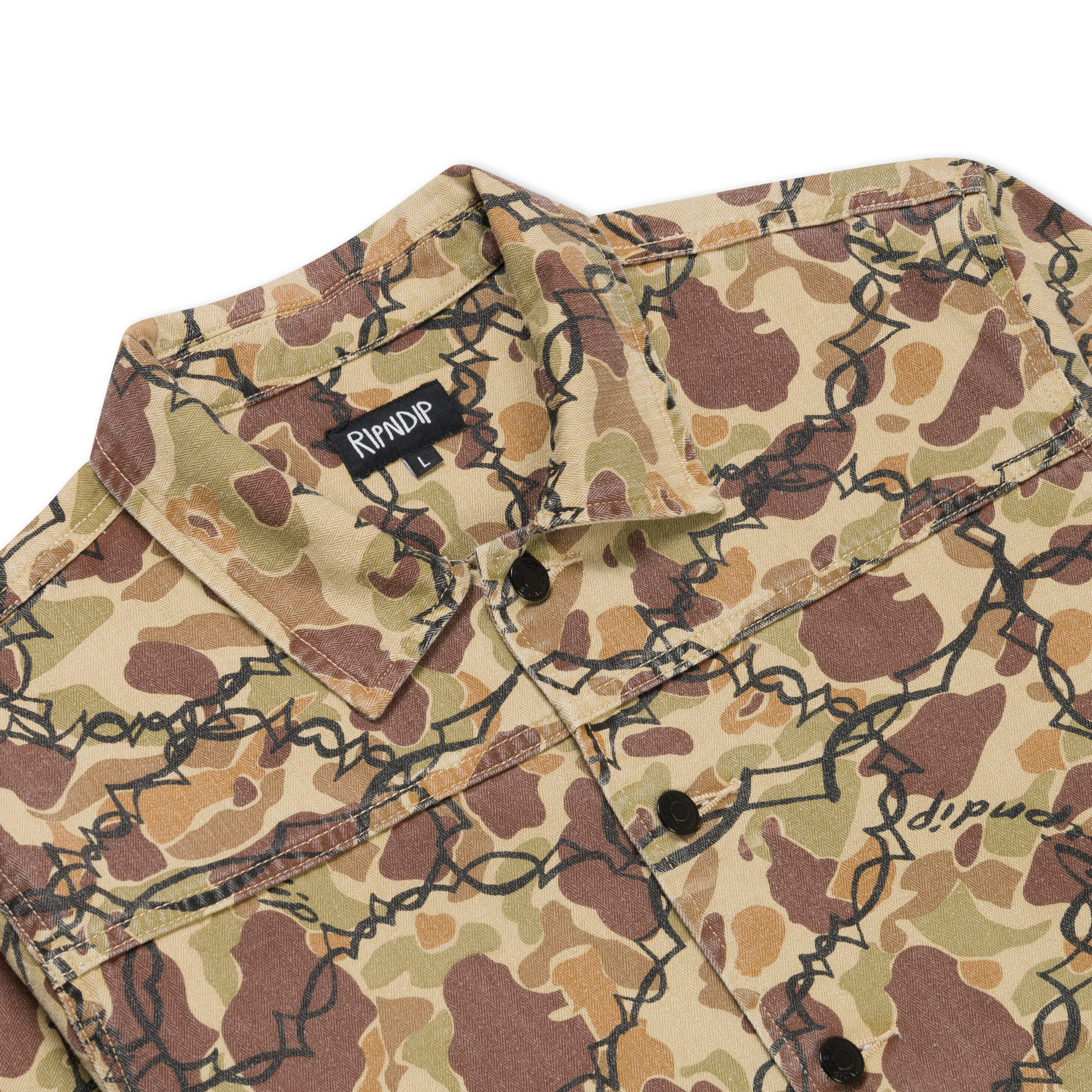Wired Button Up Jacket (Tan Camo) - Image 6