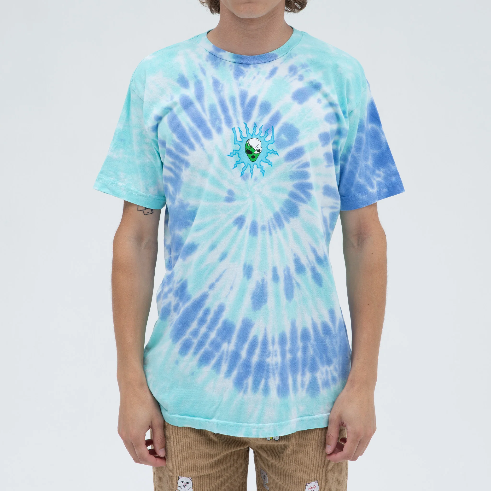 Wizard Tee (Blue/Aqua Spiral Dye) - Image 2