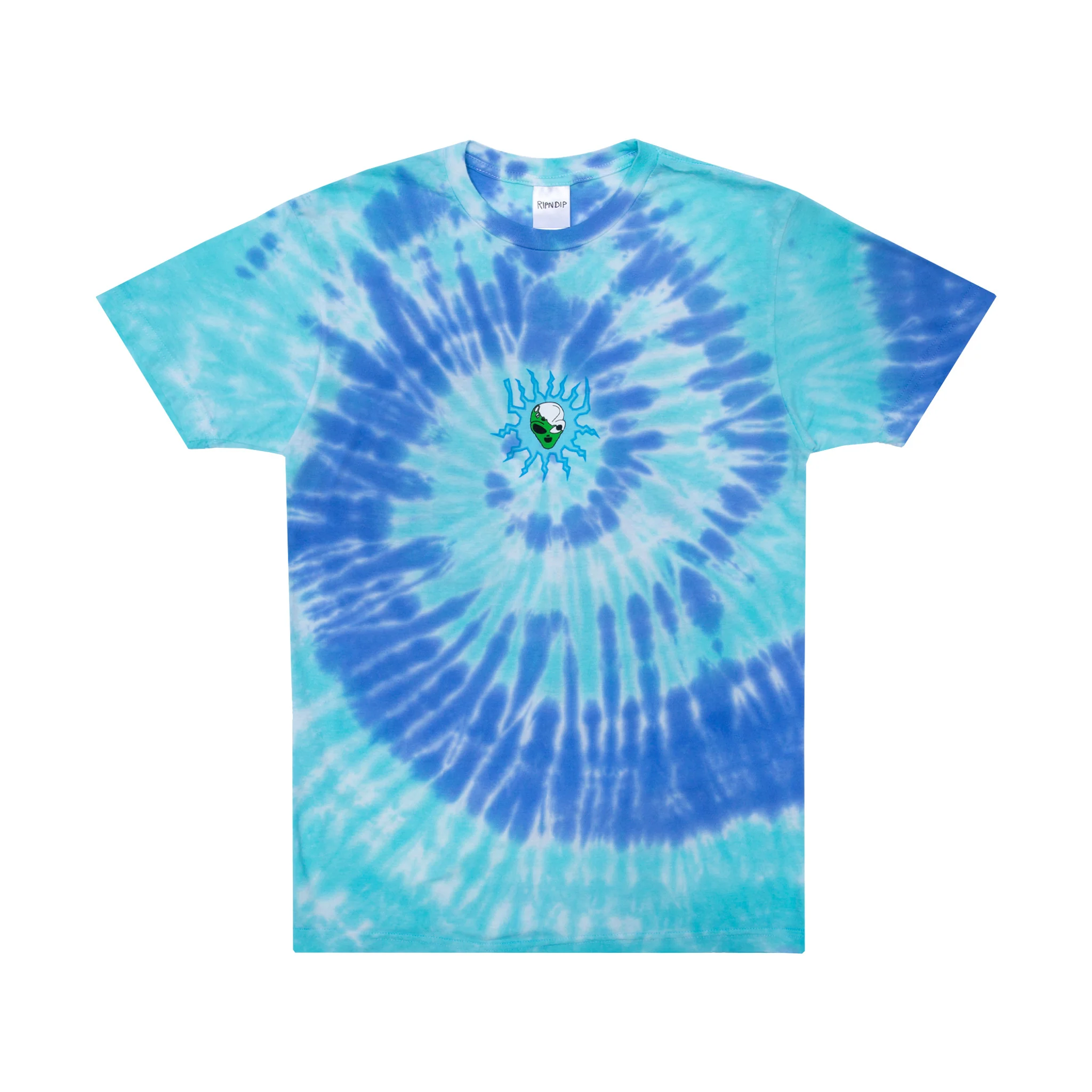 Wizard Tee (Blue/Aqua Spiral Dye) - Image 3