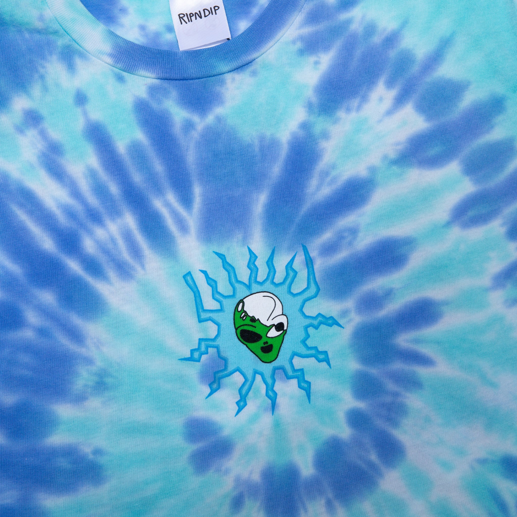 Wizard Tee (Blue/Aqua Spiral Dye) - Image 4