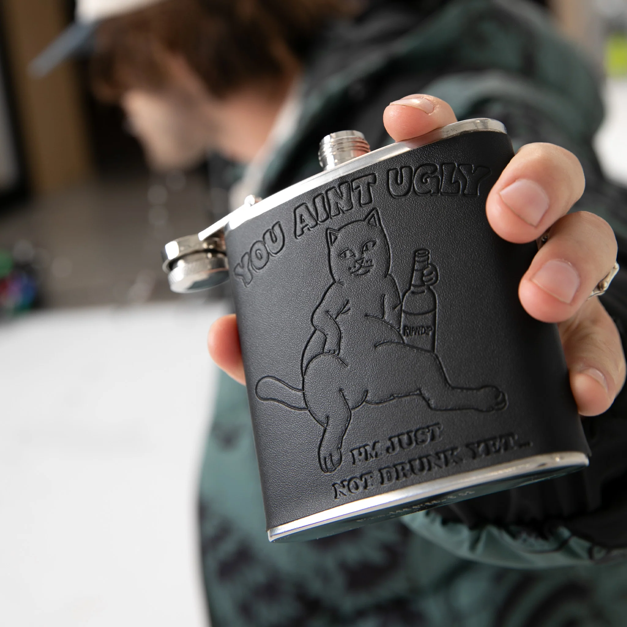 You Ain't Ugly Flask (Black) - Image 2