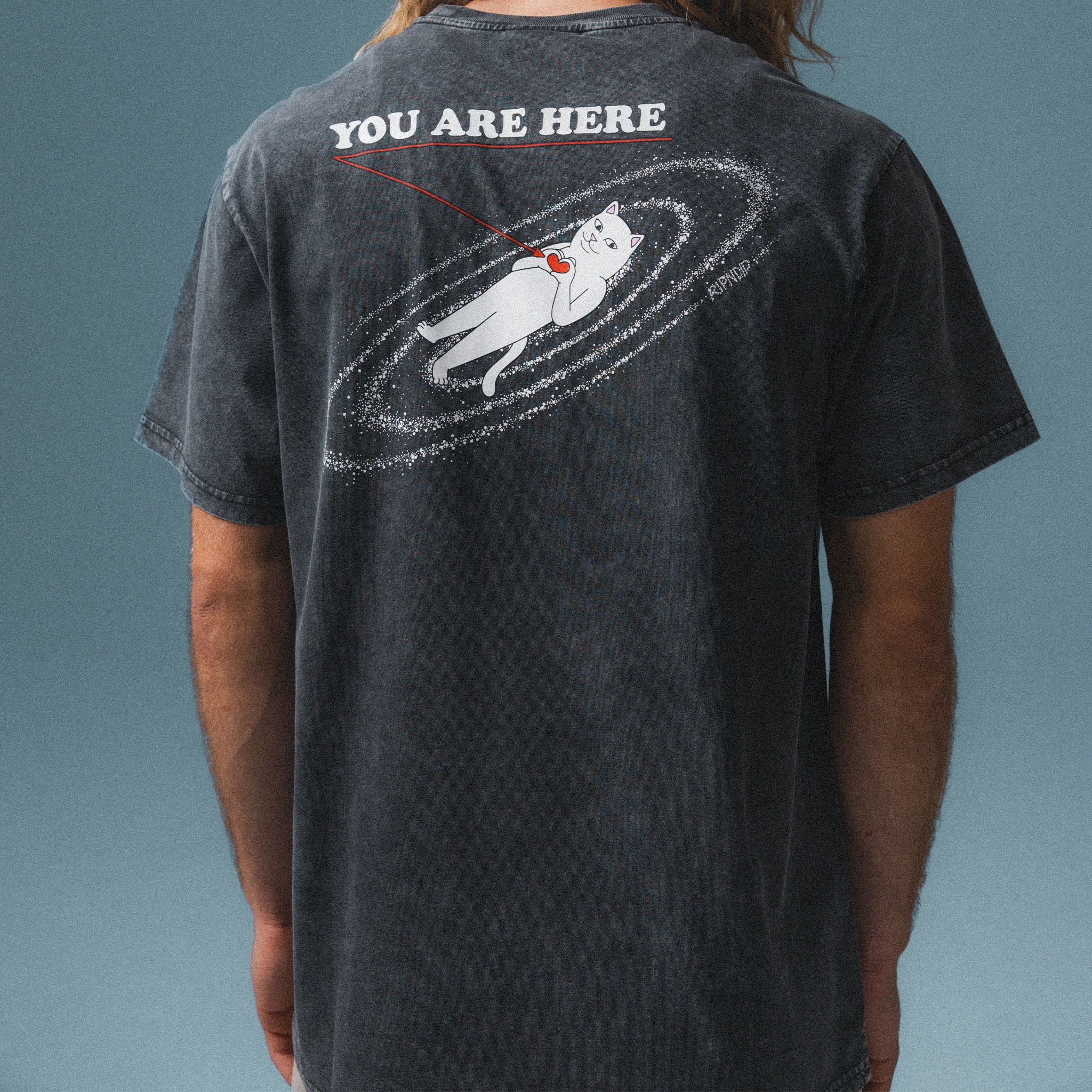 You Are Here Tee (Black Vintage Wash) - Image 2