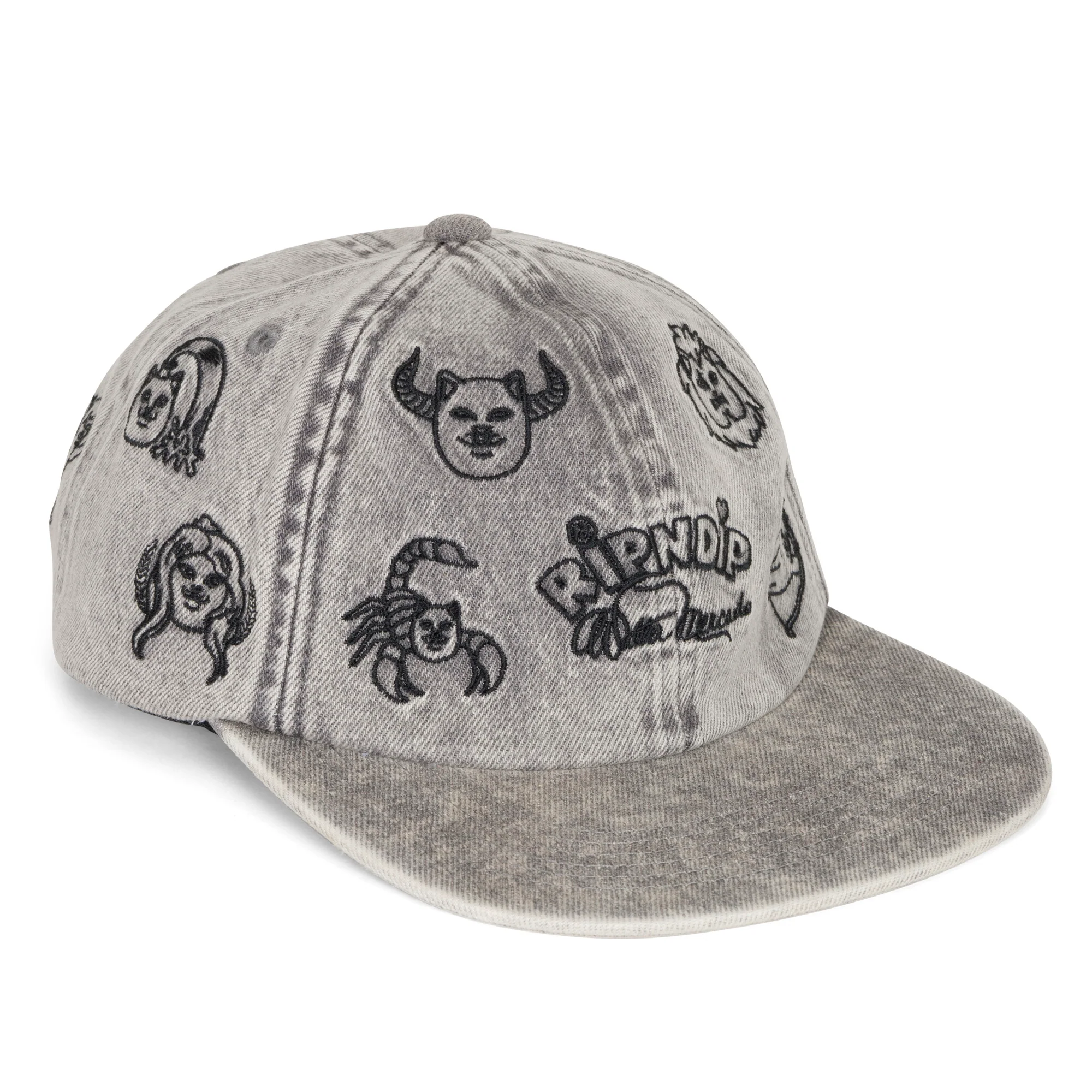 Zodiac Mucho 6 Panel (Black Washed Denim)