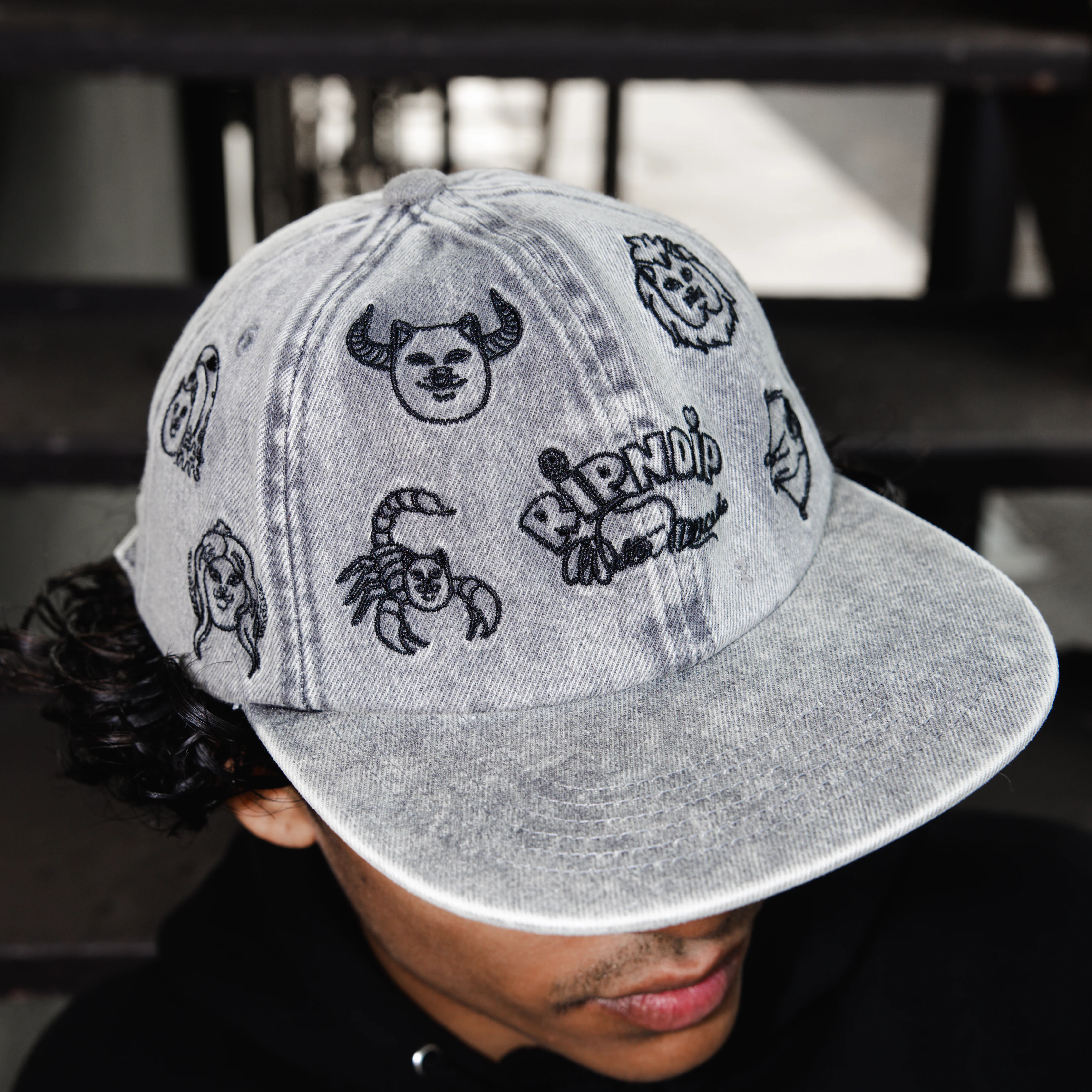 Zodiac Mucho 6 Panel (Black Washed Denim) - Image 2