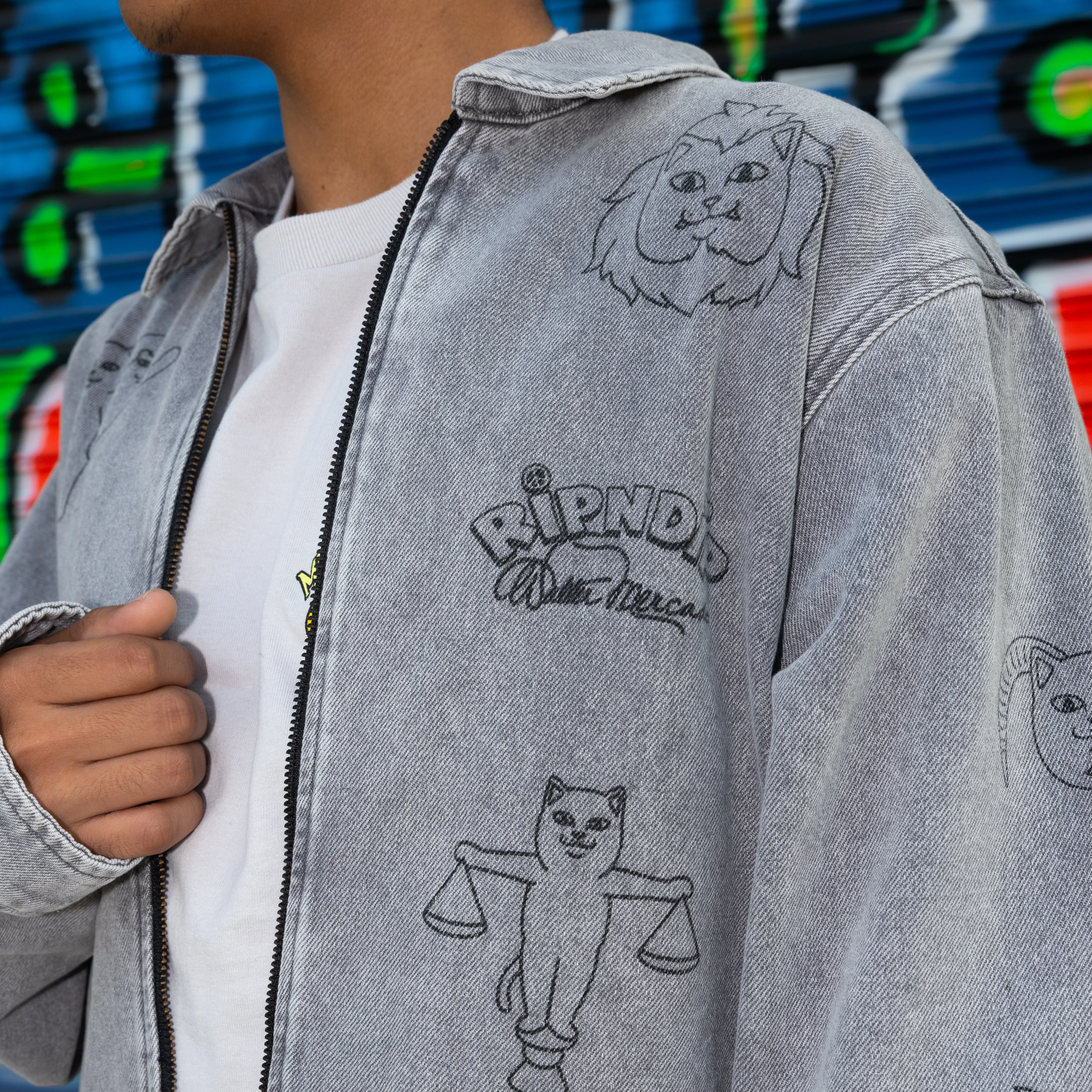 Zodiac Mucho Work Jacket (Grey Mineral Wash) - Image 4